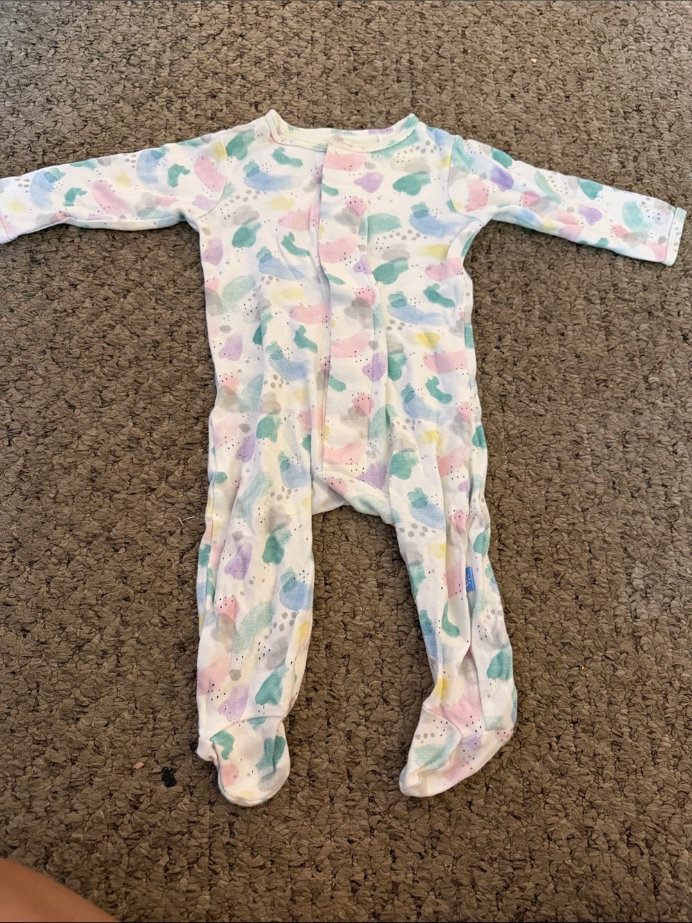 Magnetic Me - 6 months Baby Footed One-Piece in Pastel Multi Print